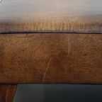 Geweldige, Uniek Grote En In Goede Staat Verkerende Hocker/ Salontafel Gemaakt Van Schapenleer thumbnail 10