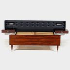 Vintage Tweepersoons Bed Met Zwevende Nachtkastjes En Verlichting, 1960s thumbnail 4