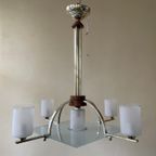 Bijzondere Art Deco 1930 Hanglamp Plafondlamp Lamp Frans thumbnail 10