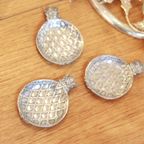 3 Vintage Ananasschalen In Zilver Metaal thumbnail 2