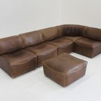 Vintage De Sede Ds15 Bruin Leer Modulair Sofa 1970S thumbnail 8
