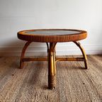 Rotan Bamboe Salontafel Met Marmer Look Vintage thumbnail 8
