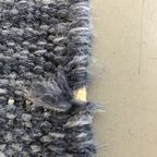 Vintage Zweedse Wollen Rollakan Blauw Met Roze Geometrische Patronen thumbnail 6