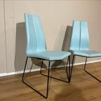 2X Montis Ivy Eetkamerstoelen - Blauw - Leder - Design thumbnail 4