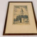 H.E. Roodenburg - Utrecht - Domtoren - (1895 - 1987) - Ets - Grafiek thumbnail 2