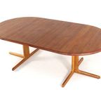 Vintage Ronde 2x Verlengbare Massief Teak Eettafel Tafel Deens thumbnail 17