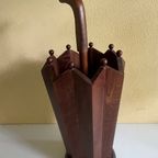 Vintage Italiaanse Houten Arts & Crafts Paraplubak thumbnail 2