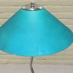 Vintage Frost Glass Tafellamp, Groen/blauw thumbnail 4