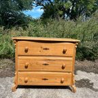 Antieke / Vintage Grenen Ladekast (Commode) thumbnail 2