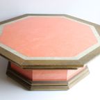 Octagonal Coffee Table In Brass And Faux-Pearl By Rodolfo Dubarry, Marbella 1960S thumbnail 13