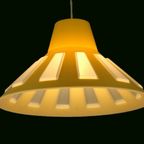 Prachtige Gele Plastic Space Age Ufo Lamp - Massive - Belgian Design - 1970 thumbnail 7