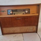 Vintage Radio Kast Met Platen Speler Telefunken thumbnail 3