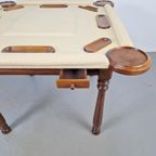 Valenti Noten Hout Kalfs Leren Speeltafel Bridgetafel 4 Pers thumbnail 15