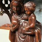 Nis Gemaakt Van Gesneden Massief Eikenhout In Gotische Stijl. thumbnail 5