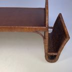 Vintage Rotan Salontafel / Bijzettafel, Met Lectuurbak 1960 - 1970 thumbnail 3