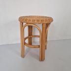 Vintage Rotan Boho Kruk Bamboe Design. thumbnail 2
