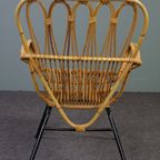 Zeer Zeldzame Dutch Design Rotan Fauteuil, 1960 thumbnail 5