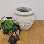 Brocante Franse Stenen Tuinvaas, Bloempot Tuinpot Steen 403 thumbnail 7
