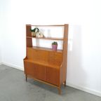 Teak Fineer Kast Uit Zweden Met Klep En Lades thumbnail 19