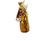 Murano Glas - Sculpture - 'horse Head' - Amber Glas - 3e Kwart 20e Eeuw thumbnail 8