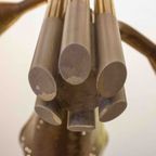 Zeldzame Mid-century "leaf" Luster Van Angelo Lelii Voor Arredoluce, 1970 thumbnail 18