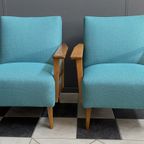 Set Of 2 Blue Vintage Relax Chairs 1960S thumbnail 10