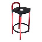Anna Castelli - Kartell - Bar Stool, Model Polo - Red And Black Edition thumbnail 2