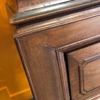 Chinese Mid Century Kast Van Rozen Hout Met Spiegel thumbnail 7