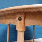 Vintage Eiken Ronde Tafel, Deens Design Van Henning Kjaernulf, thumbnail 2