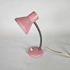 Tafellampje - Muurlampje - Roze - Flexibele Hals - Mid Century - 1960'S thumbnail 2