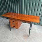 Vintage Teak Bureau Met Verlengbaar Blad Van Hmf thumbnail 9