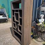 Vintage Boekenkast, Wandmeubel Afm. 100x45cm En 220cm Hoog. thumbnail 3