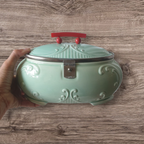 Mooie Bmf Foreign Mintgroene Keramiek Lunchbox `20 -`30 thumbnail 8