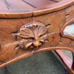 Antieke Stoel - Dagobertstoel Met Mooie Details En Kussentje thumbnail 8