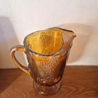 Indiana Glass Company Carnaval Glazen Pitcher Druiven. thumbnail 3