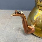 Grote Antieke Geel Koperen Ketel thumbnail 14