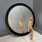 Round Mirror With Black Decoration 1960S thumbnail 3