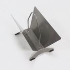 Brushed Steel Magazine Rack 1980S thumbnail 8