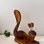 Houten Zwaan Met Cocktailprikkers thumbnail 6