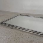 Art Deco Spiegel Met Geslepen Glas In Aluminium Lijst, Jaren 30 thumbnail 15