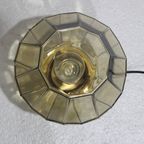 Vintage Plafondlamp, Wandlamp Glashütte Limburg - Rookglas thumbnail 9