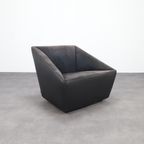 Postmodern Leather Armchair On Wheels By Cor thumbnail 6