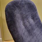 Vintage Theo Ruth Congo Fauteuil Stoel Donker Blauw thumbnail 6