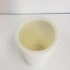 Vintage Albast Design Vaas Natuursteen Wit ’80 Bloempot thumbnail 5