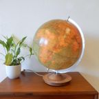 Vintage Wereldbol Globe Lamp Tafellamp Voor 1981 Mid Century thumbnail 4