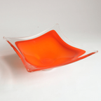 Orange Square Murano Glass Bowl, Italy 1970S thumbnail 5