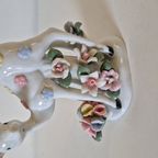 Vintage Beeldje Hertje Porselein Hert Met Bloemen thumbnail 5