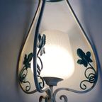 Vintage French Metal Hanging Lamp thumbnail 4