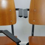 Set Van 4 Karaktervolle Vintage Jaren ’60 Dutch Design Marko School/Eetkamerstoelen Met Armleuningen thumbnail 9