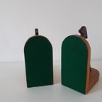 * 2 Vintage Boekensteunen Gazelle Beeld Boekensteun thumbnail 6